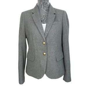 J. Crew Heather Gray Blazer with Gold Accents